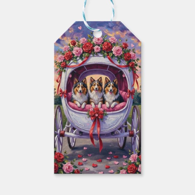 Shetland Sheepdog Valentine's Day  Gift Tags (Front)