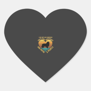 Shetland Sheepdogs Retro Heart Dog Lover Sticker