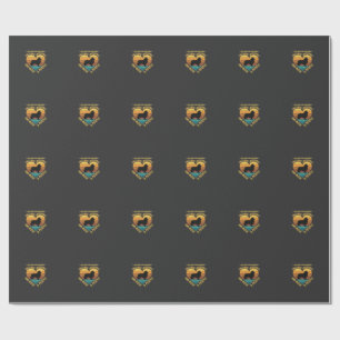 Shetland Sheepdogs Retro Heart Dog Lover Wrapping Paper