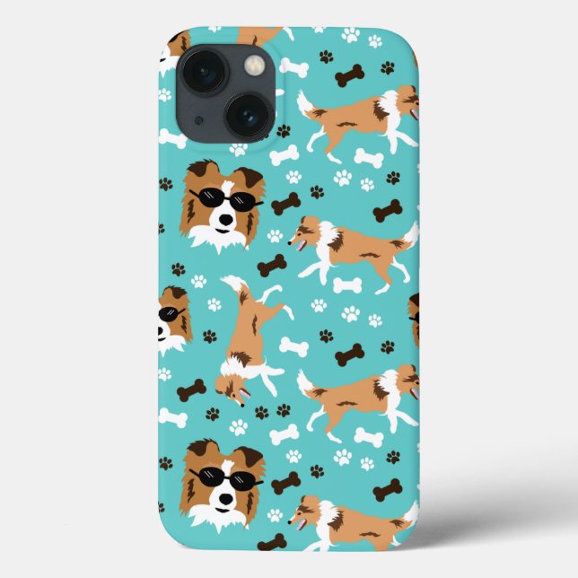 Shetland Sheepdogs Shelties Cute Dog Pattern Case- Case-Mate iPhone Case (Back)