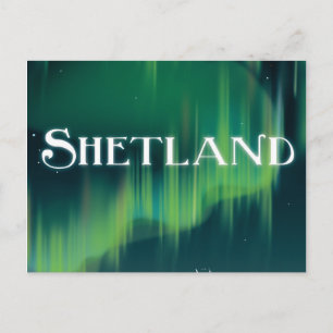 Shetland Vintage Travel Poster Postcard