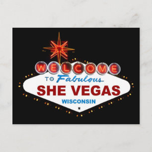 SheVegas Wisconsin Postcard