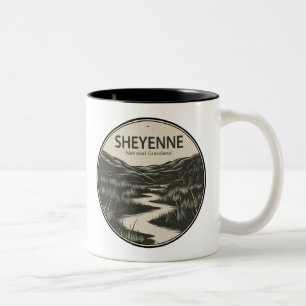 Sheyenne National Grassland Stream Two-Tone Coffee Mug