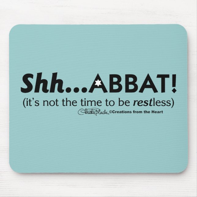 Shh...abbat! Mouse Pad (Front)