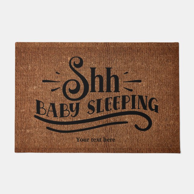 Shh.. Baby Sleeping Doormat (Front)