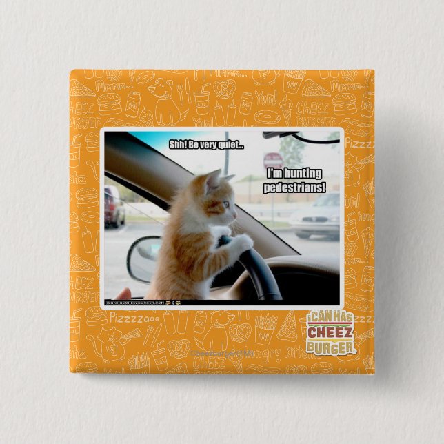 Shh! Be very quiet 2 Inch Square Button (Front)