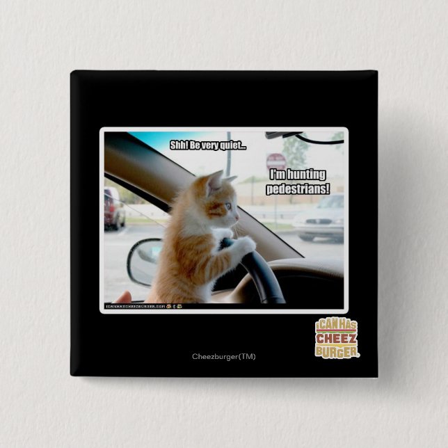 Shh! Be very quiet 2 Inch Square Button (Front)