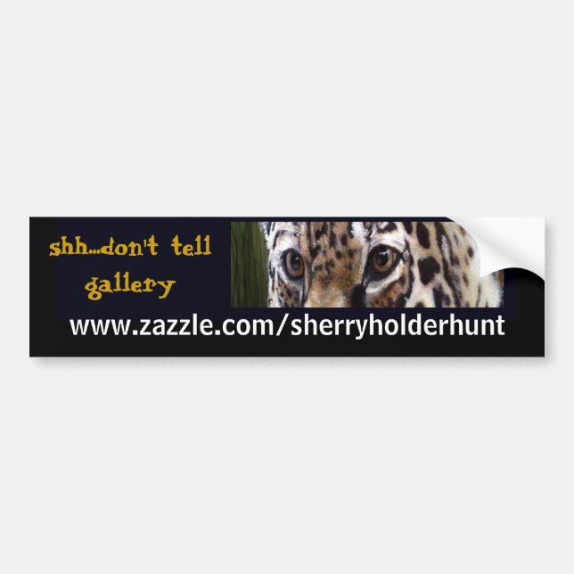 shh...don't tell gallery, Bumper sticker (Front)