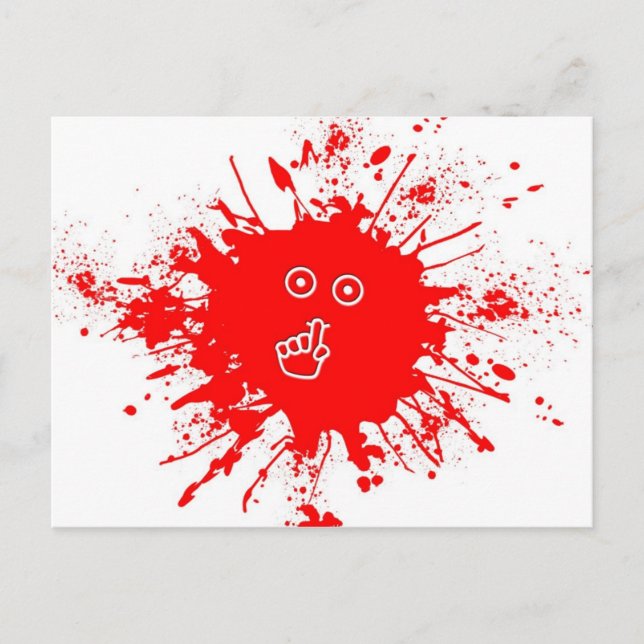 Shh Face Postcard (Front)