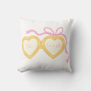 Shh… I’m a Witch Locket Design Cute Pink Magical Throw Pillow