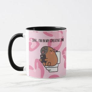 Shh… I’m in My Creative Zone   Funny Capybara Coff Mug