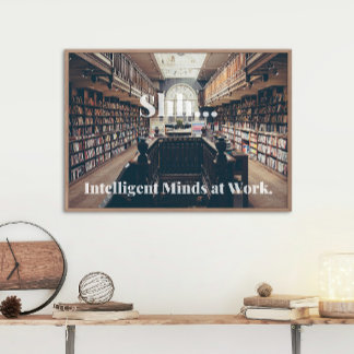 Shh... Intelligent Minds at Work Library Canvas Print