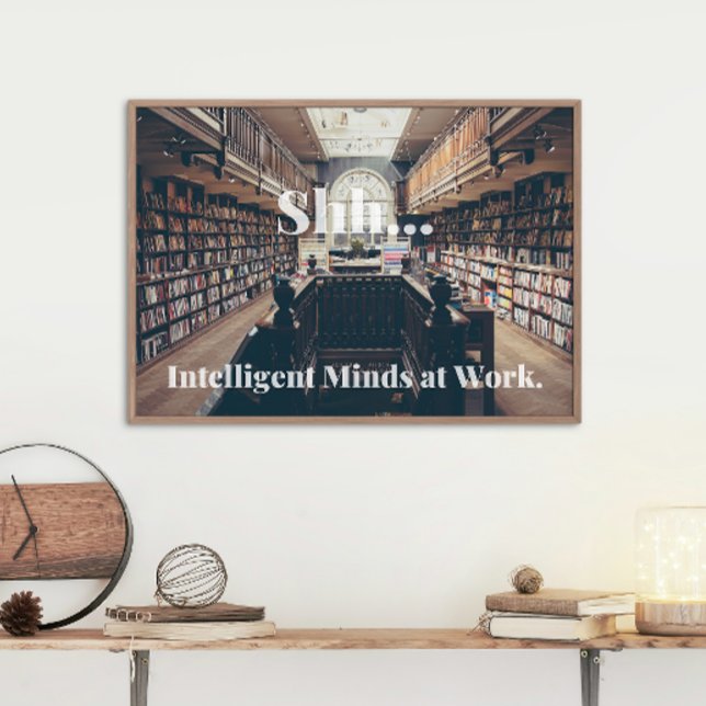 Shh... Intelligent Minds at Work Library Canvas Print (Creator Uploaded)