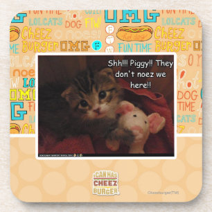 Shh!!! Piggy!! Coaster
