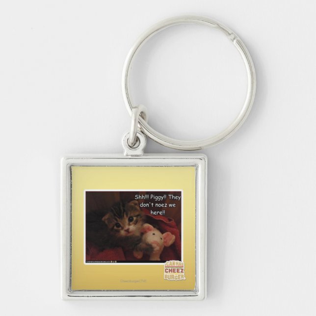 Shh!!! Piggy!! Keychain (Front)