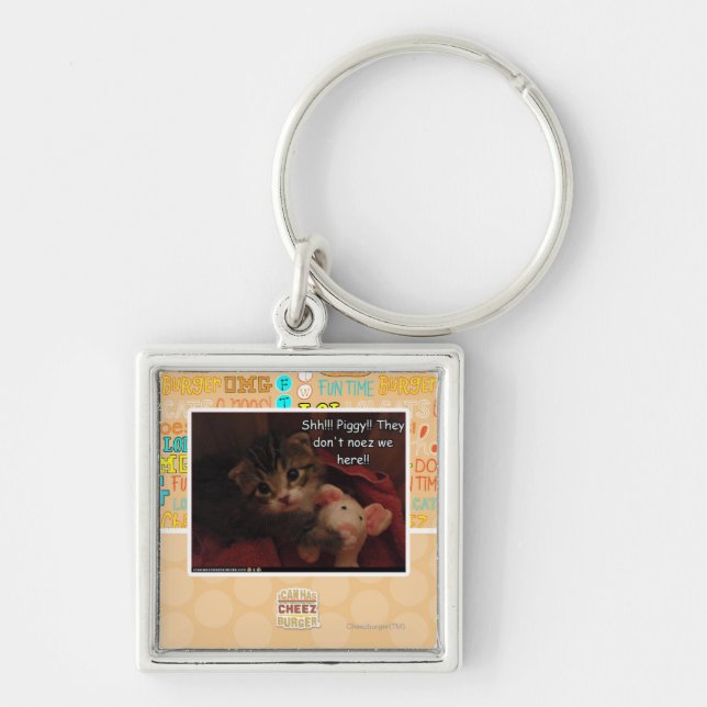 Shh!!! Piggy!! Keychain (Front)