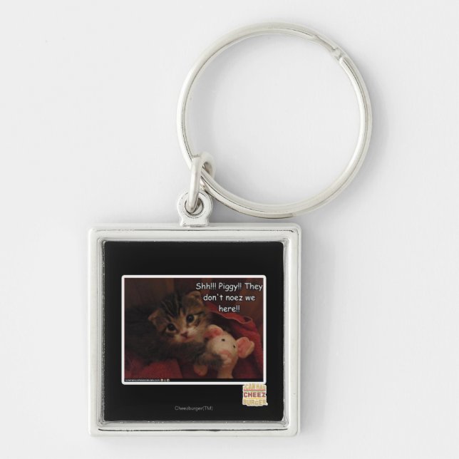 Shh!!! Piggy!! Keychain (Front)