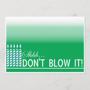 Shh Surprise Anniversaire Fête Invitation   Green