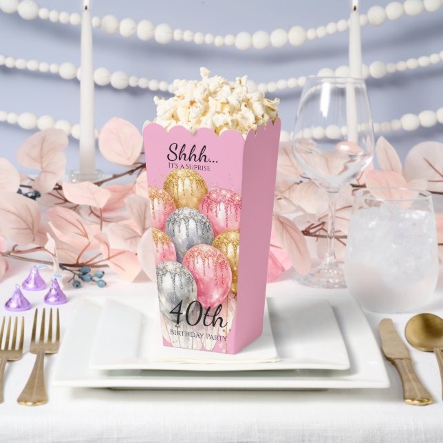 Shh Surprise Birthday Party Favor Box (Wedding)