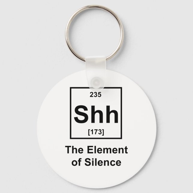 Shh, The Element of Silence Keychain (Front)