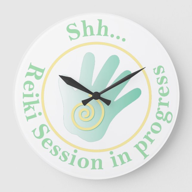 Shh...Treatment in Progress Large Clock (Front)