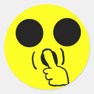 Shhh autocollant de visage