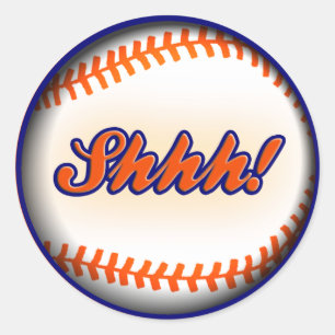 Shhh autocollant pour l'invitation de base-ball de