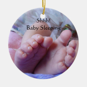 Shhh Baby Sleeping Hanging Ornaments Baby Feet