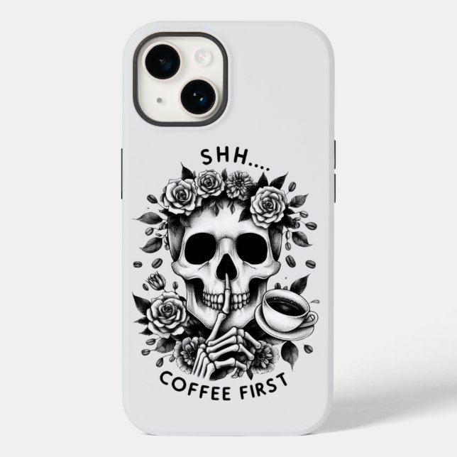 Shhh...Coffee First Case-Mate iPhone Case (Back)