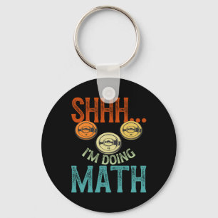 Shhh I’m Doing Math Fitness Workout Training Weigh Keychain