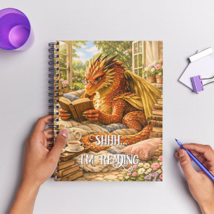 Shhh… I’m Reading Cozy Reading Dragon  Notebook