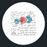 Shhh I'm Doing Math Funny Weight Lifting Workout T Classic Round Sticker<br><div class="desc">Shhh I'm Doing Math Funny Weight Lifting Workout Training.</div>