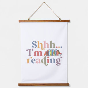Shhh… I'm Reading Hanging Tapestry