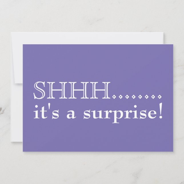 Shhh... It's a surprise 50th birthday party Invitation (Back)