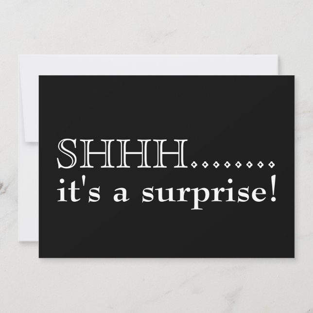 Shhh... It's a surprise 50th birthday party Invitation (Back)
