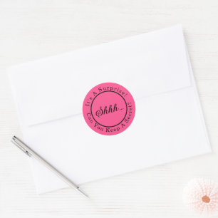 Shhh...It's A Surprise Birthday Party Classic Round Sticker