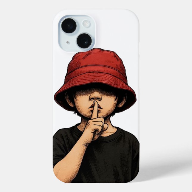 Shhh Silence Please Iphone case|Minimal Street Art Case-Mate iPhone Case (Back)