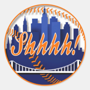 Shhh sticker for baseball invite