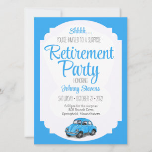 Shhh Surprise Retraite Party Invitation