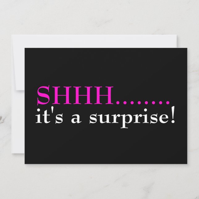 Shhh Surprise Seventieth Anniversaire Invitation (Dos)