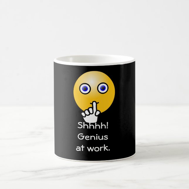 Shhhh! Genius at work -- Coffee mug (Center)