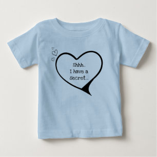 shhhh I have a secret, big brother customizable Baby T-Shirt