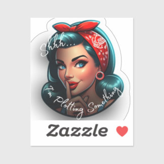 Shhhh... I'm plotting something Sticker