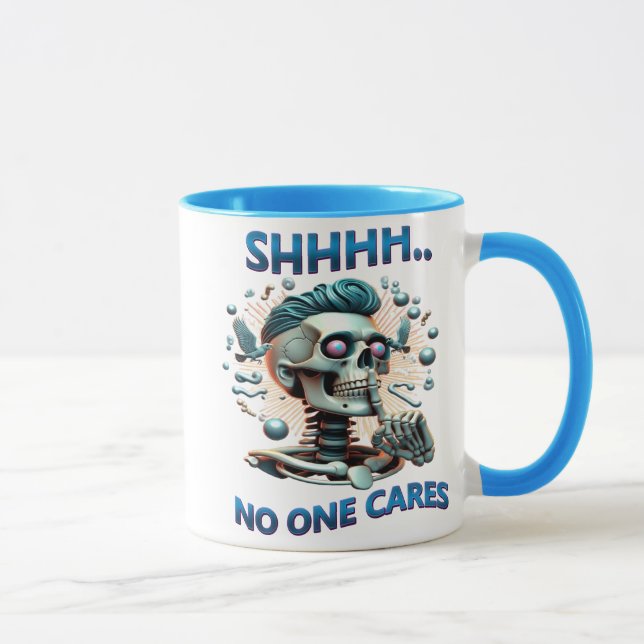 SHHHH... No One Cares Skull Reaper Mug (Right)