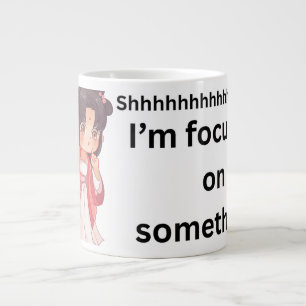'Shhhhhh.... I'm Focusing' Anime-Style Study Mug
