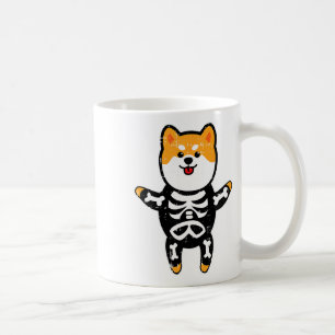 Shi Inu Skeleton Costume Cute Easy Dog Halloween G Coffee Mug