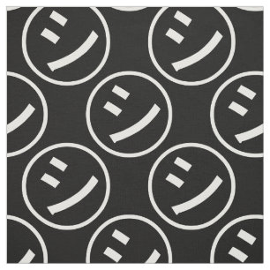 ㋛ Shi Kana Katakana Smiling Emoji / Emoticon Fabric
