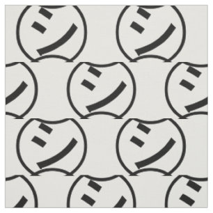 ㋛ Shi Kana Katakana Smiling Emoji / Emoticon Fabric