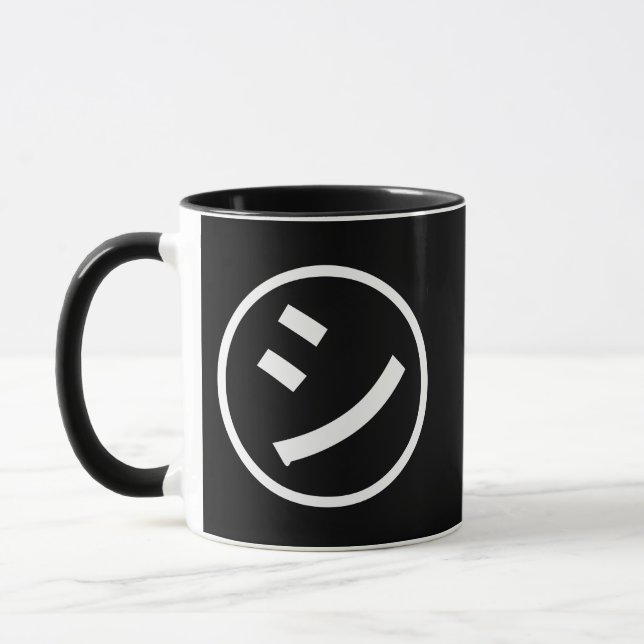 ㋛ Shi Kana Katakana Smiling Emoji / Emoticon Mug (Left)