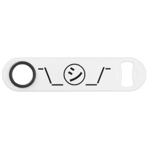 Shi Kana Shrug Emoticon ¯\_㋛_/¯ Japanese Kaomoji Bar Key